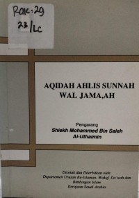 AQIDAH AHLIS SUNNAH WAL JAMA'AH