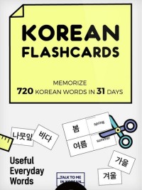 E-BOOK KOREAN FLASHCARD 720 EVERYDAY WORDS IN 31 DAYS