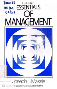 Image of ESSENTIALS OF MANAGEMENT